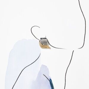 Anthropologie Crossover Ribbed Post Earrings